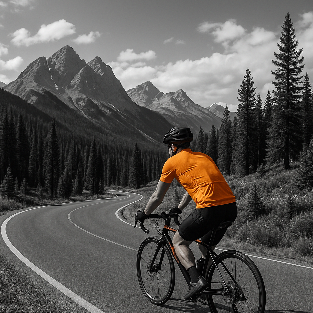 Cyclist enjoying outdoor exercise showing active lifestyle and fitness benefits